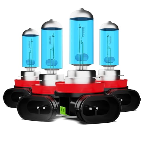 Image of Light Bulbs Fit For Ford Escape 2019 Without Projector, H11 H11 High Low Beam High Performance Halogen Headlight Bulb Combo, 6000K White Light, Pack of 4