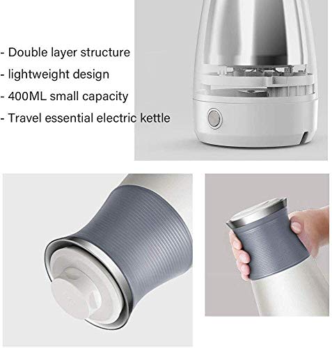 Hervidor eléctrico de agua acero inoxidable 400ML gris miniatura 6