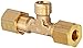Legris 0103 12 13 Brass Compression Tube Fitting, Run Tee, 12 mm Tube OD x 1/4" BSPT Male