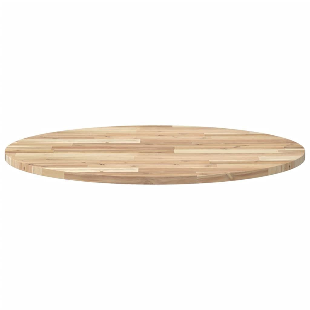 Blat stołu, okrągły, Ø 80 x 2 cm, lite drewno akacjowe, surowe drewno na stół jadalny, stół bistro, wytrzymały blat roboczy, trwały mebel do domu i biura