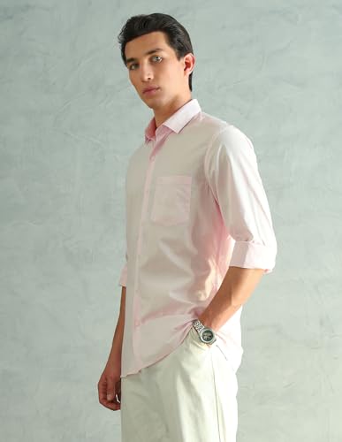 Image of Arrow Slim Fit Mens Formal Shirt - 100% Cotton, Breathable & Comfortable, Full Sleeves Shirts for Men