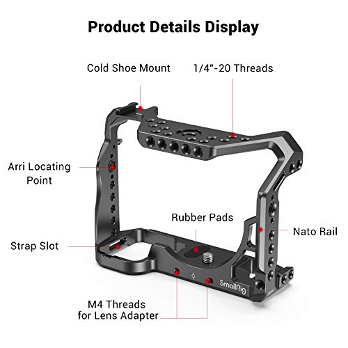 Smallrig A7Riii / A7Iii / A7M3 Camera Cage For Sony A7Riii / A7Iii / A7M3 Camera (Ilce-7Rm3 / A7R Mark Iii), W/ Shoe Mount, Built-In Nato Rail, Accessible For Sony Xlr-K2M/K1M, Black – 2087 #TOP1
