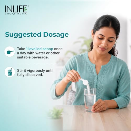 Image of INLIFE Myo Inositol Powder 2000mg, Unflavoured, Hormonal Metabolic Balance & PCOS Support for Women, 200g