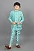 AHHAAAA Kids Indian Ethnic Silk Blend Bollywood Style Indo-Western Sherwani Set For Boys