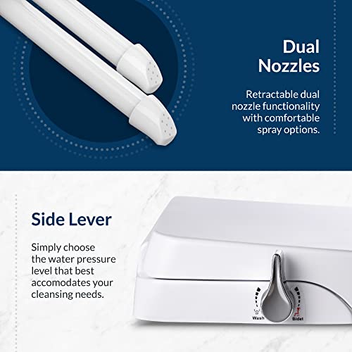 Bio Bidet By Bemis Slim Zero Bidet Toilet Seat, Elongated, White #TOP1