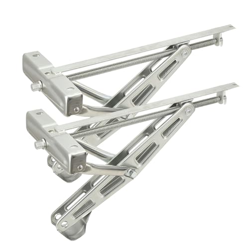 SUDEG Lot de 2 béquilles à manivelle pour Caravane, Capacité de Charge de 800 kg, en Acier galvanisé Universel,Hauteur de Levage : 105 mm à 520 mm