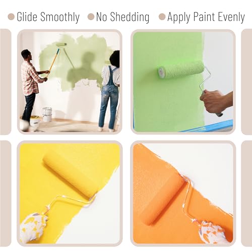 Bates Paint Roller - Paint Brush, Paint Tray, Roller Paint Brush, 11 Piece Home Painting Supplies, Foam Brush, House Painting Tray, Painting Tools, Roller and Paint Brushes, Interior Paint Brushes - Image 4