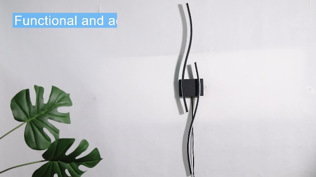 Image of Long Wall Sconce Black Wall Light Set of 2, Plug in 14W LED Wall Light Fixtures, Indoor Wall Lighting Fixture with Cord for Bedroom Living Room Porch(Black,2pcs)