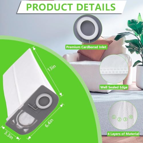 Bolsas de repuesto compatibles con Riccar R25 de alta succión para modelo R25P 6