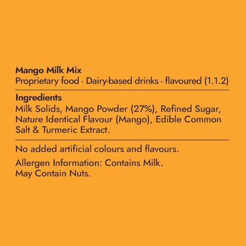 Image of Sweet Karam Coffee Instant Mango Milk Mix - 250g Pouch | Refreshing Mango Milkshake Powder | Tasty Summer Drink Mix with No Preservatives & Artificial Colors