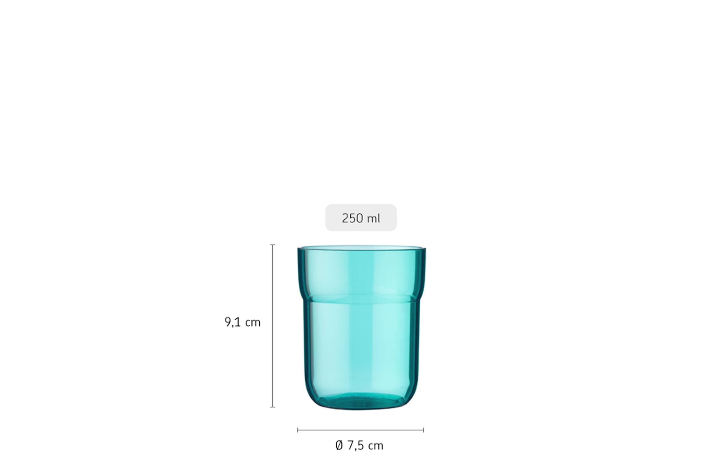 Mepal – Vaso para niños de 250 ml – Deep pink – vaso para niños irrompible – a prueba de roturas – apto para el lavavajillas