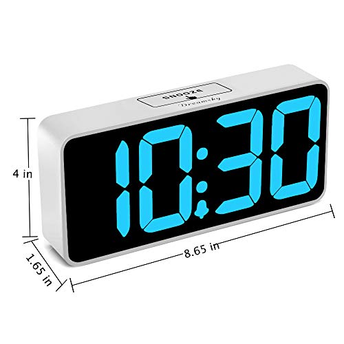 Dreamsky Large Digital Alarm Clock Big Numbers For Seniors & Visually Impaired - 8.9 Inches Electric Clocks For Bedroom, Jumbo Display Fully Dimmable Brightness, Usb Ports, Adjustable Alarm Volume #TOP6