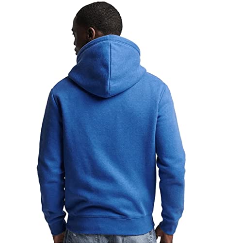 Superdry Vintage Logo EMB Ziphood Gilet-Sweat-Shirt, Varsity Blue Marl, M Homme - Image 3