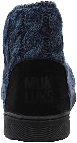 MUK LUKS Men's Mark Slippers, Navy, Small Review | Image 2
