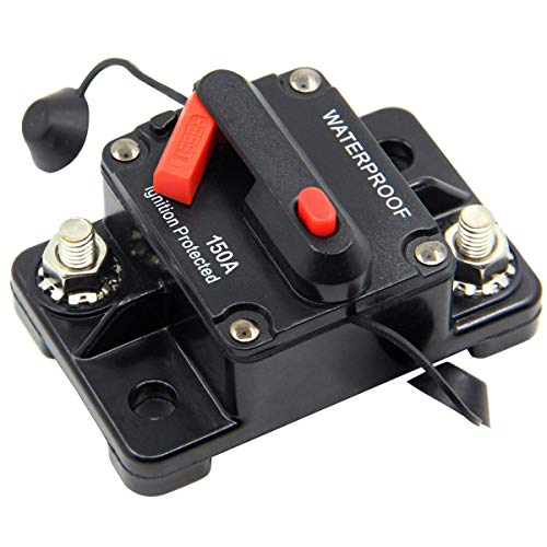 Zookoto 12V- 42Vdc 150 Amp Circuit Breaker With Manual Reset For Car Truck Rv Atv Marine Boat Vehicles/Electronic Systems #TOP2