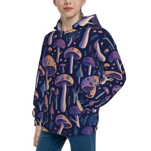 Floral Hippie Mushrooms Kid Hoodies Boys Sweatshirts Girls Pullover with Pocket2