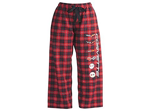 Corvette Generations Red and Black Flannel Pajama Pants