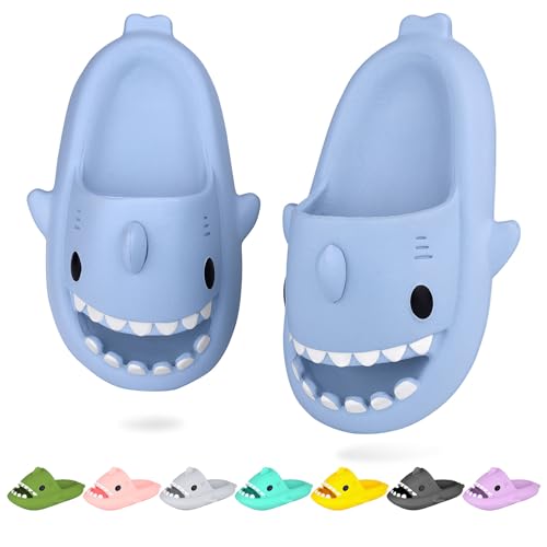 WUYISTAR Chanclas Tiburón Niñas Sandalias de playa para niños Sandalias antideslizantes para piscina Chanclas de Verano Azul
