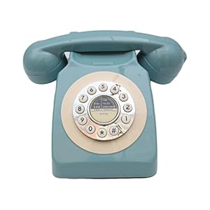 Retro Roterende Stijl Telefoon [Meerdere Kleuren] - Werken Thuis Telefoon voor gebruik met vaste lijn (Blauw)