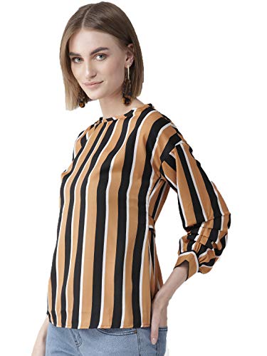 Image of Style Quotient Women Maroon & Navy Striped Top