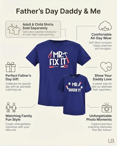 Image of Unique Baby Daddy and Me Father Son or Daughter Matching Father's Day Shirts