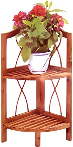 cozydiscount Etagère d’Angle - Salle de Bain, Cuisine, Chambre ou Séjour - Pliable - 2 Plateaux...