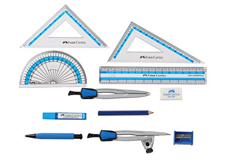 Image of Faber-Castell 48 Triangular Colour Pencils Stellar - Mathematical Drawing Instrument Box, Ink Multicolor