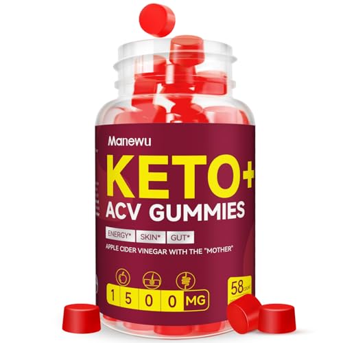 Keto ACV Gummies – ACV Keto Gummies for Women Men – 1500mg Organic Vegan Gluten Free Apple Cider Vinegar with Mother – Made in USA