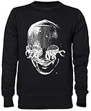 Capzy Le Poulpe Mystre Noir Sweat-Shirt Jersey Unisexe Homme Femme Black Unisex Jumper