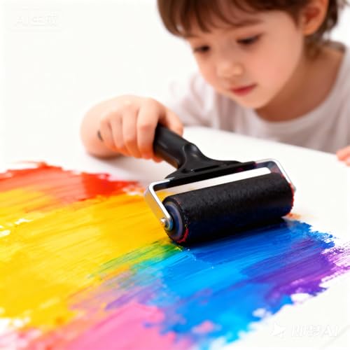 image for Ortnuzk 3-Pack Hard Rubber Brayer Rollers, 1.4/2.4/4 Inch for Printmak