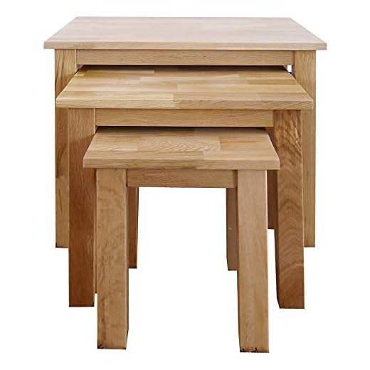 rongyuan Oak Coxmoor Wooden Nest of Tables