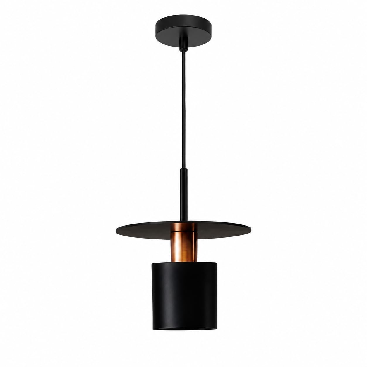 Lámpara colgante de metal con varilla recta para comedor