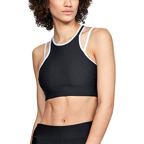 Under Armour Women's 9.1 Sport bralette, Black (001)/Metallic Silver, Small