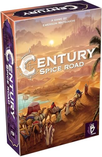 Century: Spice Road Board Game - 2-4 Players - Strategy Family Board Game - 30-45 Minutes of Gameplay - Games for Family Game Night - For Kids and Adults Ages 8+ - Bilingual - Made By Plan B Games