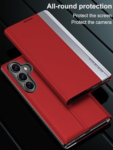 Étui à rabat pour Samsung Galaxy A37 rigide rouge 360 - 7