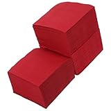 Genérico Servilletas Desechables Rojas para Cena 20X20 CM 150 Unidades Servilletas de Papel para Cóctel y Fiestas sin Polvo Ideales para Restaurantes y Eventos Obsequios