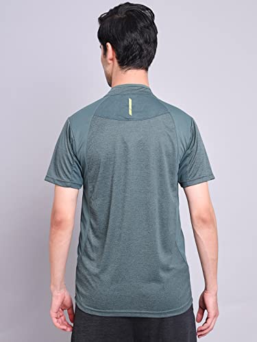 Image of TECHNOSPORT Men's Polyester Slim Fit T-Shirt