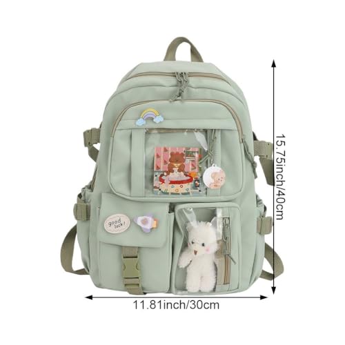Sac à dos kawaii grande capacité multi-poche pour étudiante