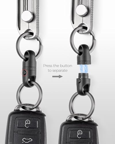 FEGVE Magnetic Quick Release Keychain – One-Hand Detachable Magnet Connector with Secure Lock for Valet & EDC Use