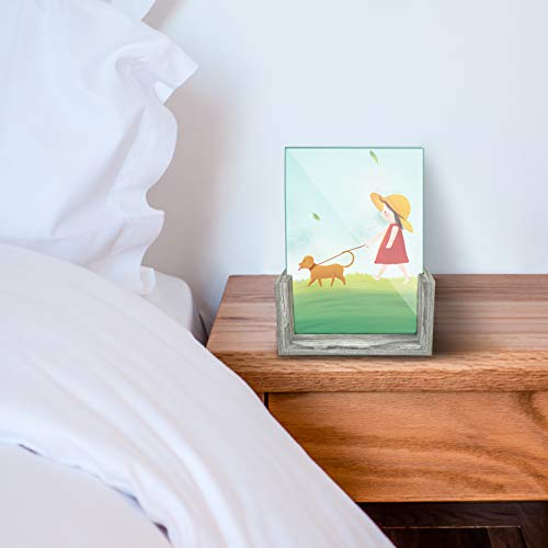 5x7 Photo Picture Frames Glass Set, Frameless Tempered Glass Picture Frame Tabletop Display 5x7 Photograph Home Decor, 2 Packs - Thumbnail 7