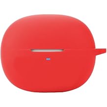 FTRONGRT Bluetooth Earphone Case Cover for Baseus AirGo AS01, Shockproof Silicone Bluetooth Earphone Case Compatible Baseus AirGo AS01 Bluetooth Earphone.Red