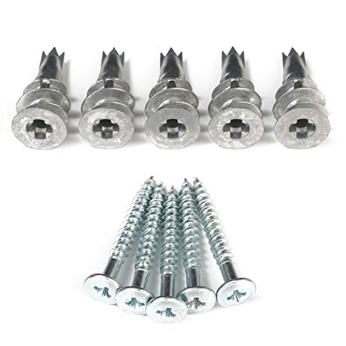 Generic 5Pcs Zinc Alloy Plasterboard Fixings Self Drill Cavity Wall Speed Anchor Plugs Including