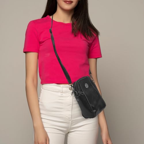 Brown Vintage PU Leather Crossbody Phone Bag Cell Phone Purse Mini Crossbody Wallet Purse with Zipper for Women 7