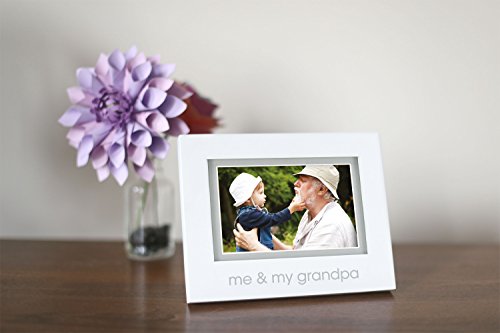 Pearhead Me And My Grandpa Sentiment Baby Picture Frame, Baby Keepsake Photo Frame, Gender-Neutral Baby Nursery Décor, Grandparents Gift, White #TOP2