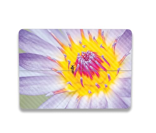 Image of MightySkins Carbon Fiber Skin Compatible With Microsoft Surface Laptop Studio 2 (2023) Full Wrap Kit - Lotus Flower | Protective, Durable Textured Carbon Fiber Finish | Easy To Apply | Made in the USA
