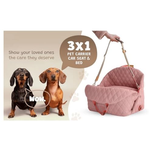 Elevador para perros de asiento de coche con base antideslizante y cama multifuncional lavable 8
