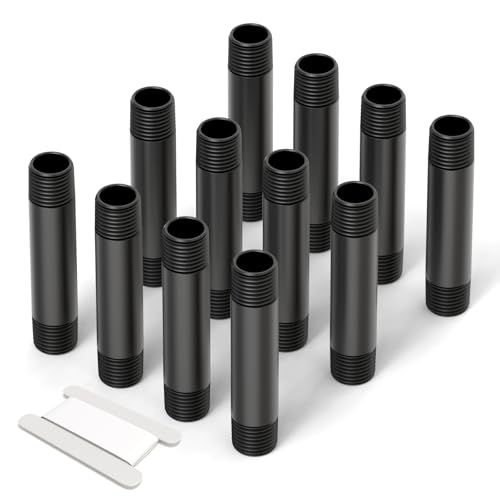 GASHER 12Pcs 1/2 Inch MNPT PVC Male Pipe Thread Sprinkler Head Pipe Riser Extension for Lawn Irrigation System, Length 3 Inch