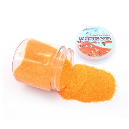 Veesper Kits de Arte de Arena Coloridos para niños, niños hidrófobos Tocando un Juguete de Arena de Color Naranja Anti-Arena Anti-Hojas de Arena