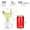 CALBODE 40 Pack Plastic Martini Glasses 5 Oz Disposable Cocktail Glasses, Tall Mini Martini Cups, Plastic Margarita Glasses Perfect for Spring Party Birthday Wedding Easter and All Events #1