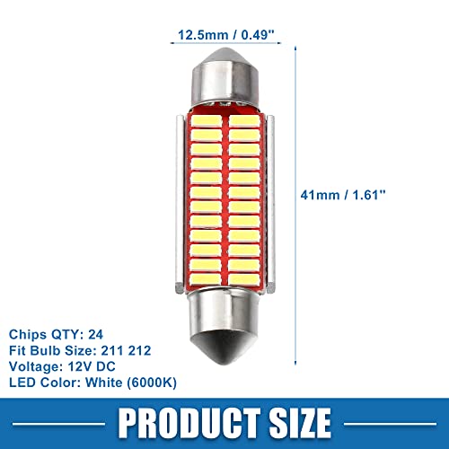 Bombillas LED Festoon Blancas 41mm Set de 4 miniatura 4